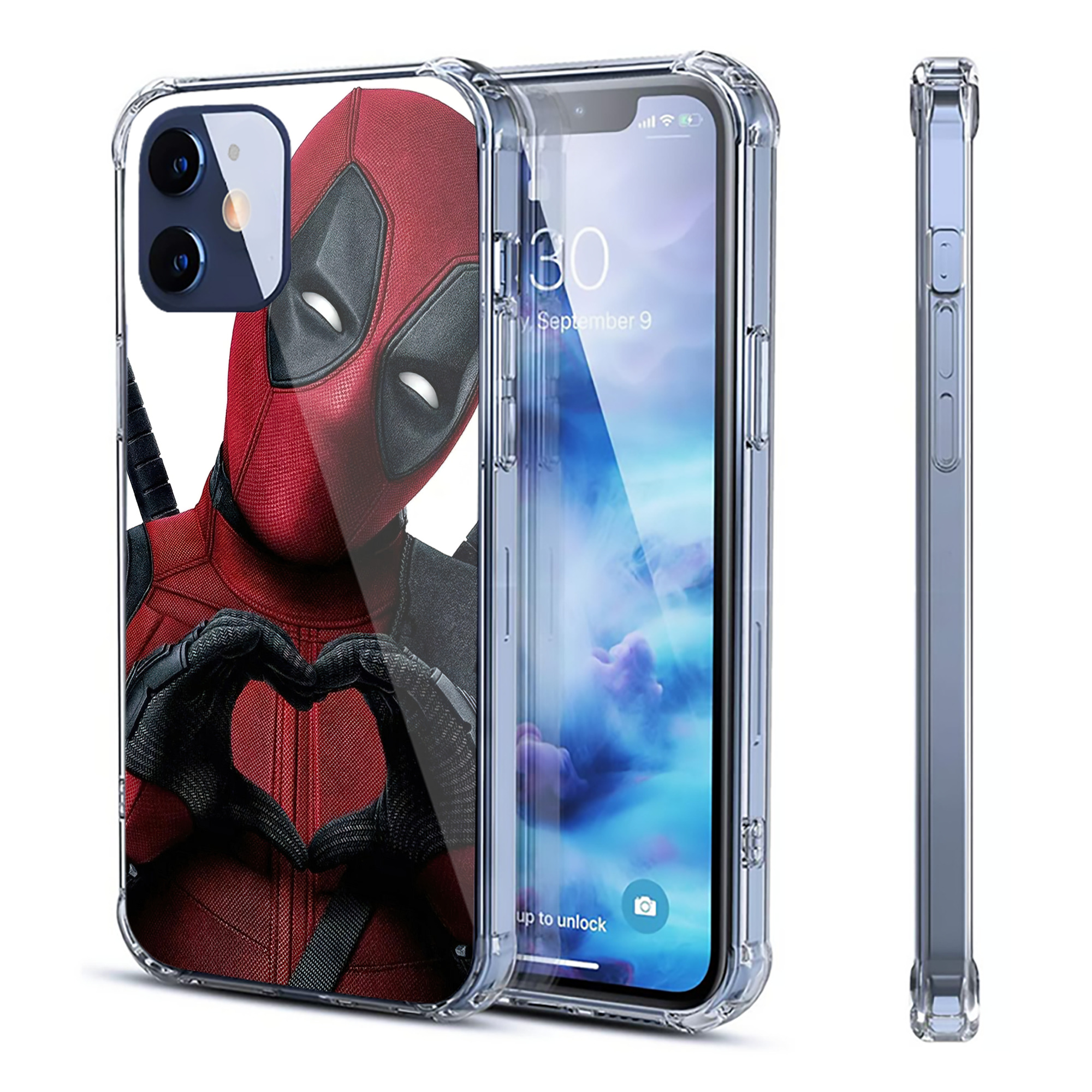 （画像用） Deadpool デッドプール 【iPhone 12シリーズ対応】透明スマホケース（クリアソフトケース）